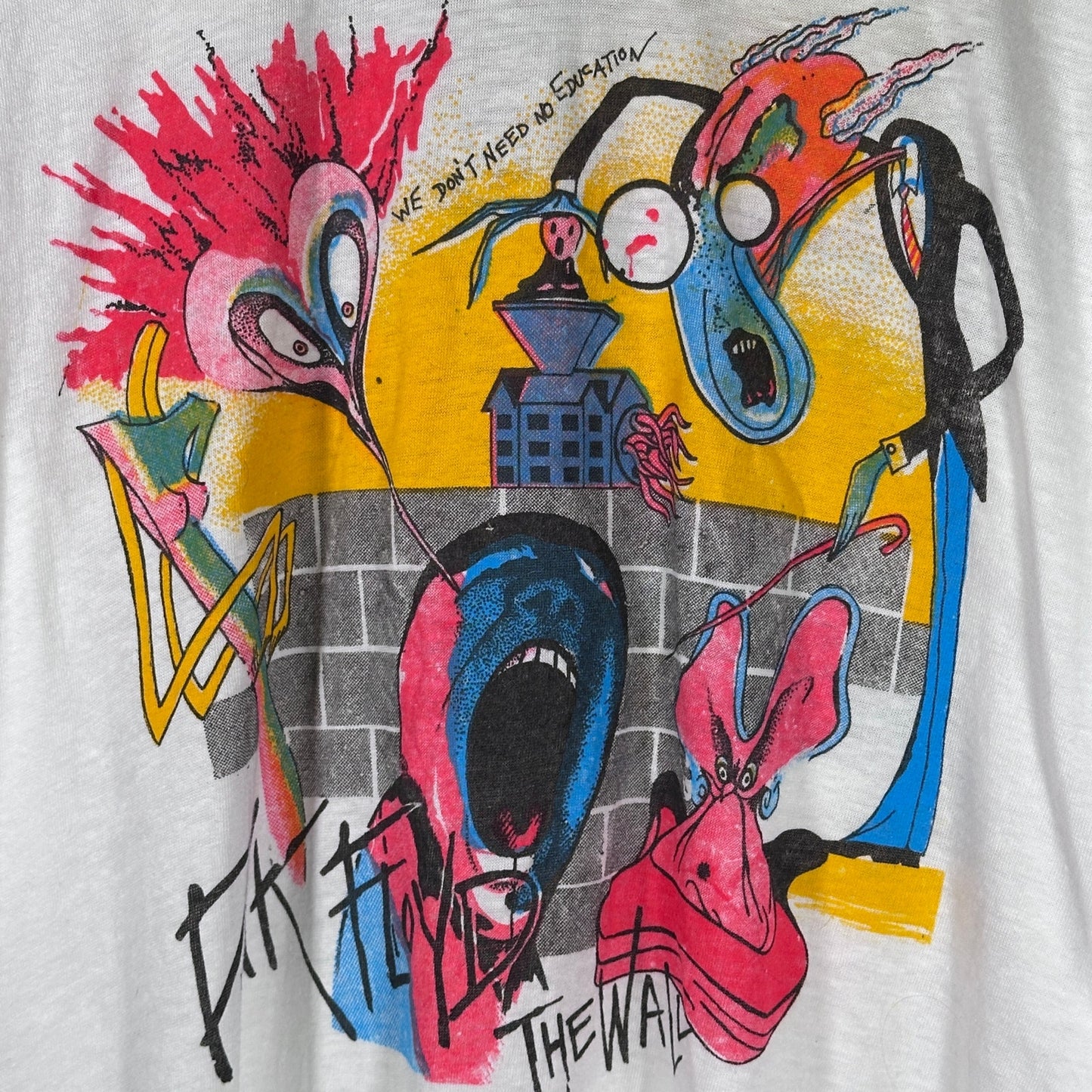 Pink Floyd 90's 'The Wall' White Graphic Tee