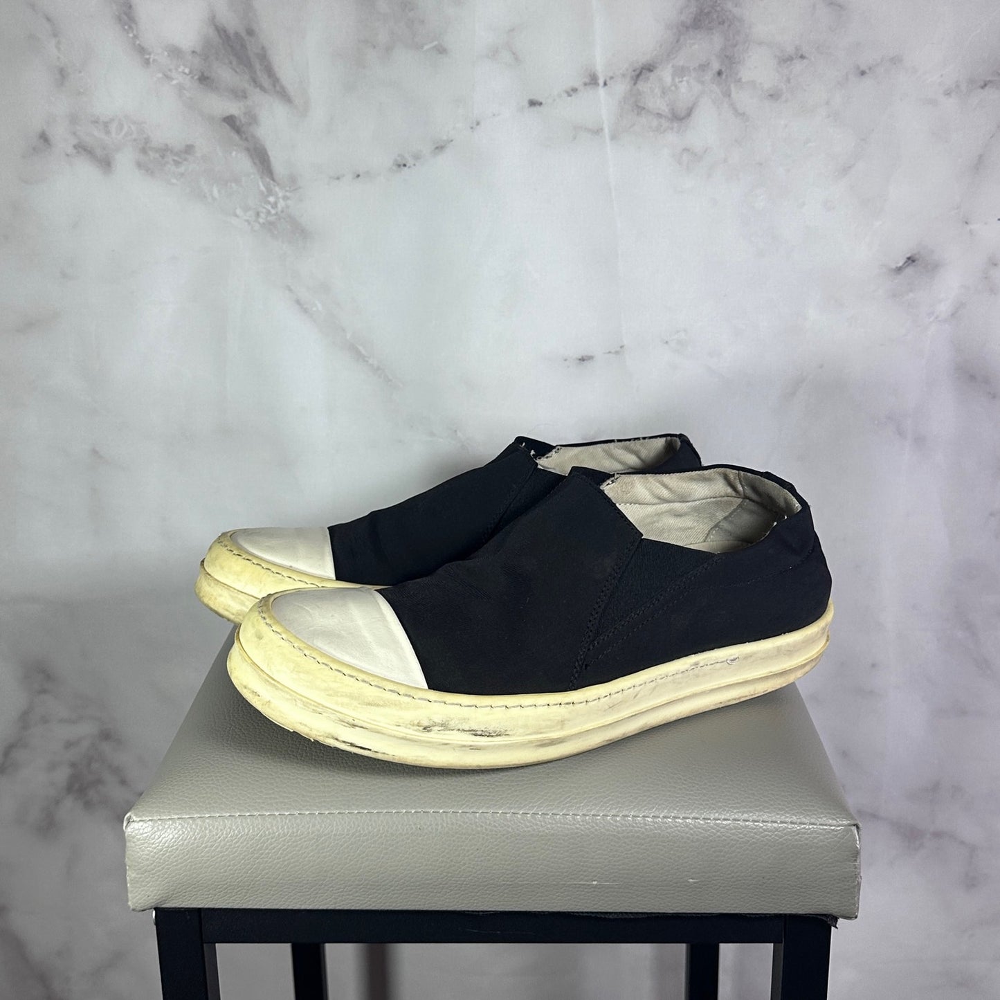 Rick Owens DRKSHDW Slip-On Ramone Boat Shoe Black