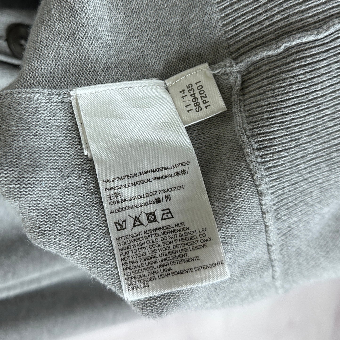Adidas Y-3 Yohji Yamamoto Grey Cardigan Sweater