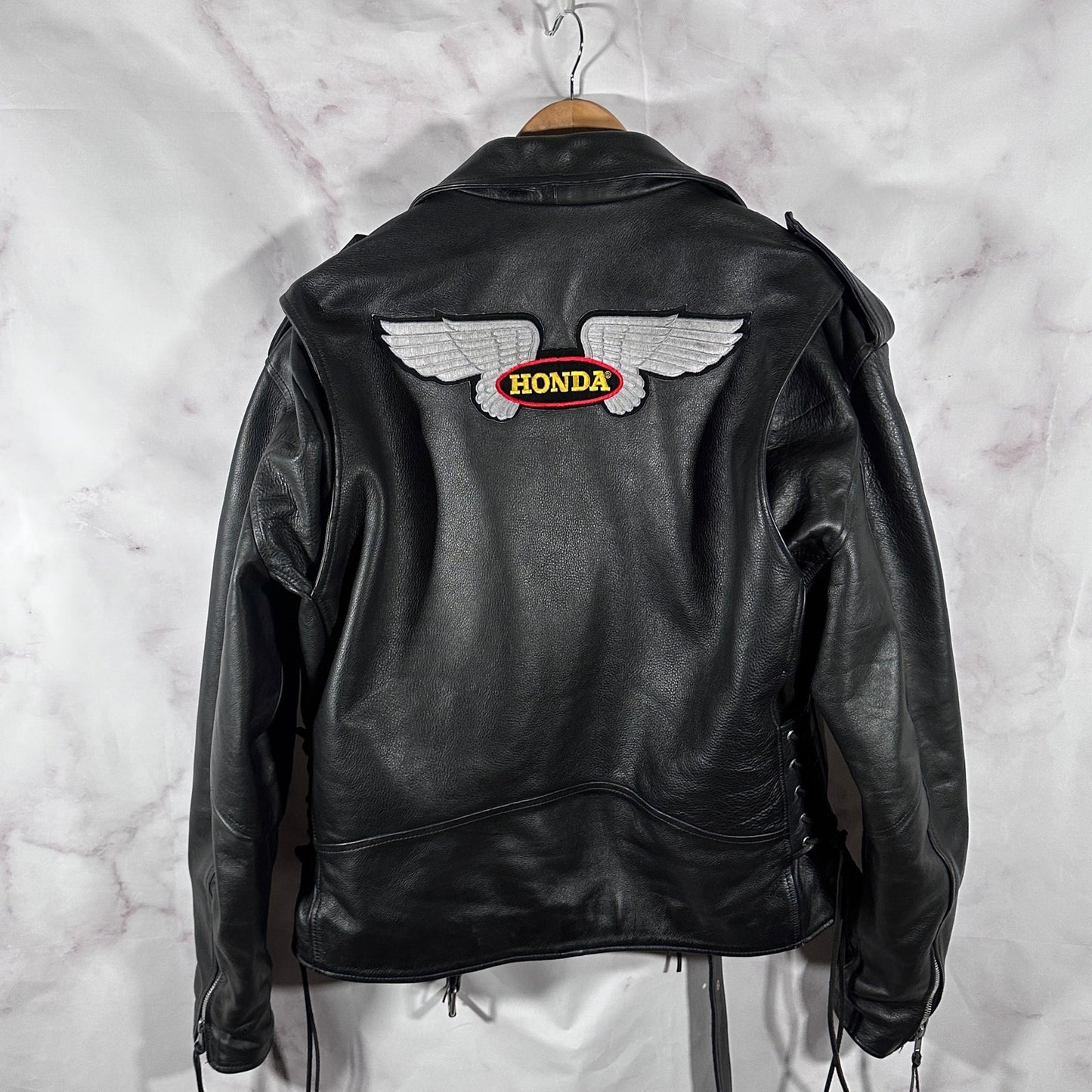 Honda ProTech Black Leather Motorcycle Jacket