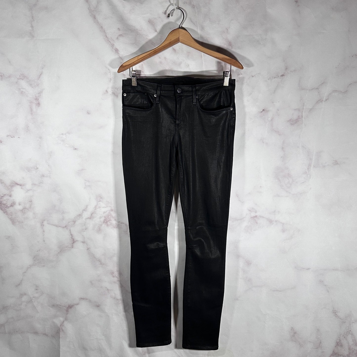 Helmut Lang Black Waxed Slim Denim