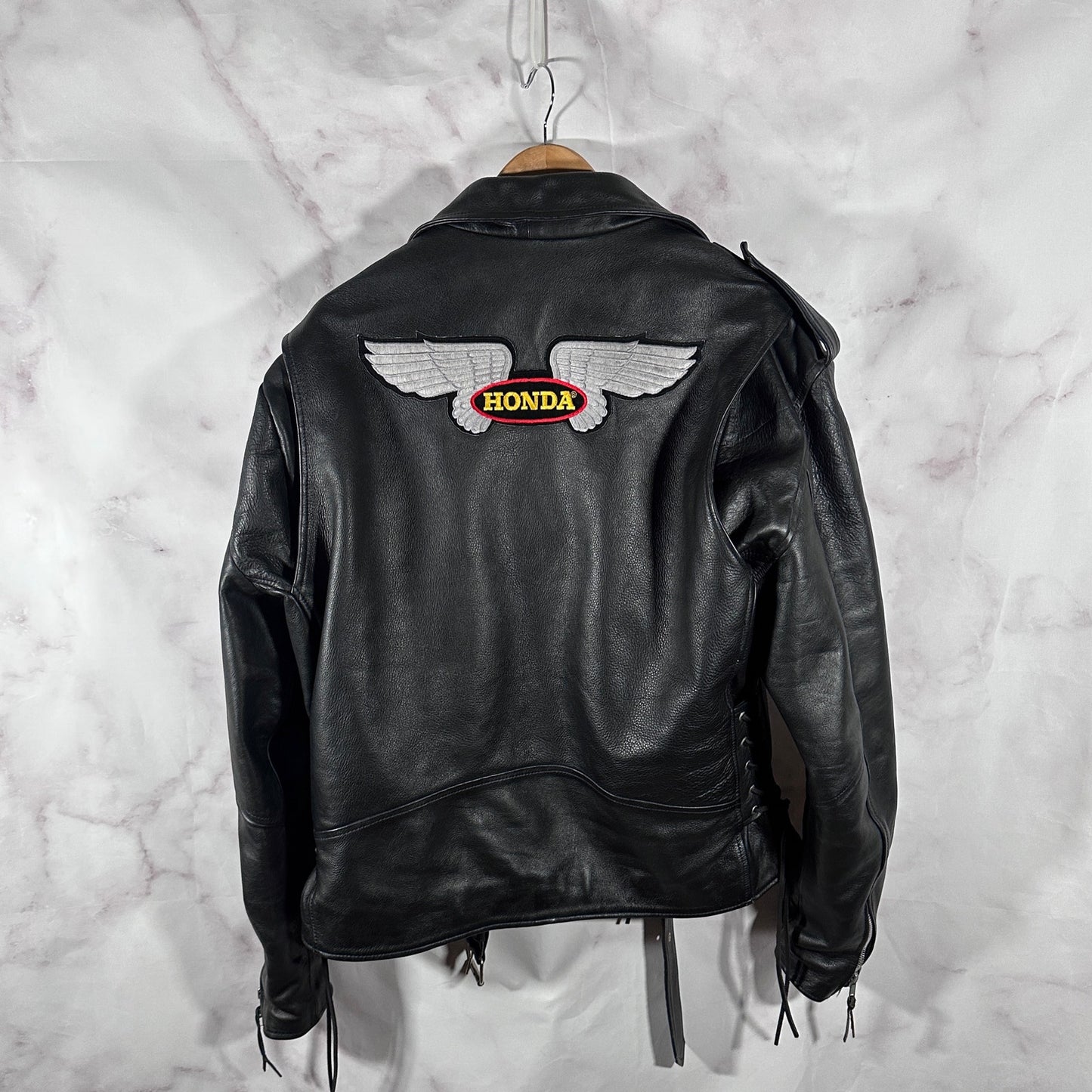 Honda ProTech Black Leather Motorcycle Jacket