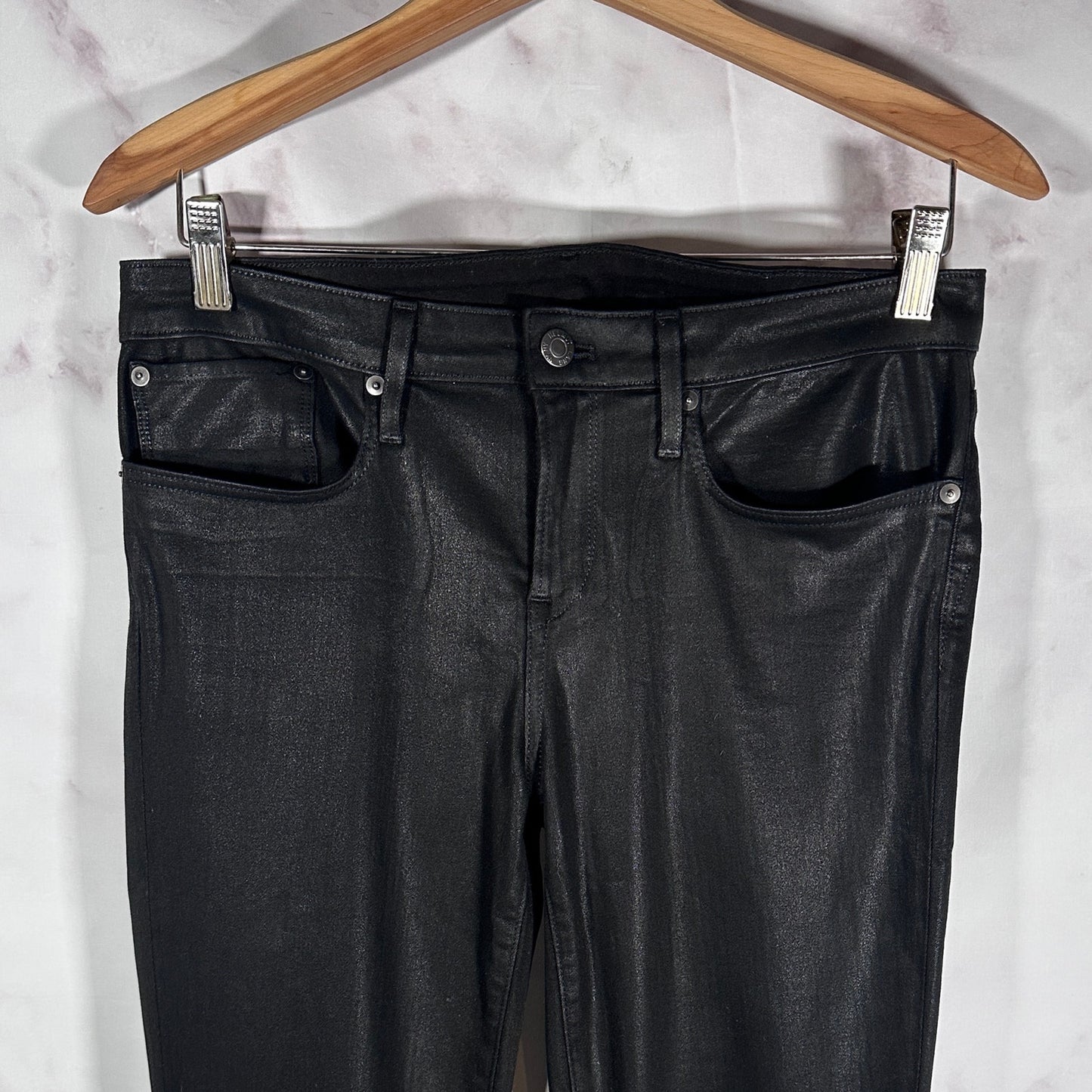 Helmut Lang Black Waxed Slim Denim