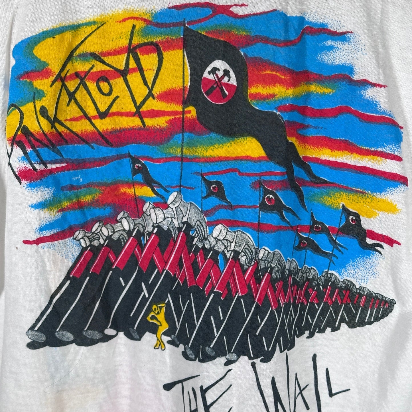 Pink Floyd 90's 'The Wall' White Graphic Tee