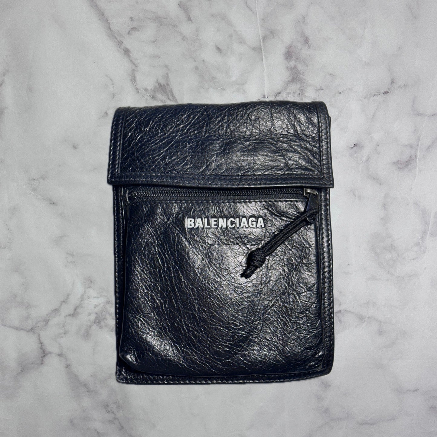 Balenciaga Black Leather Explorer Bag