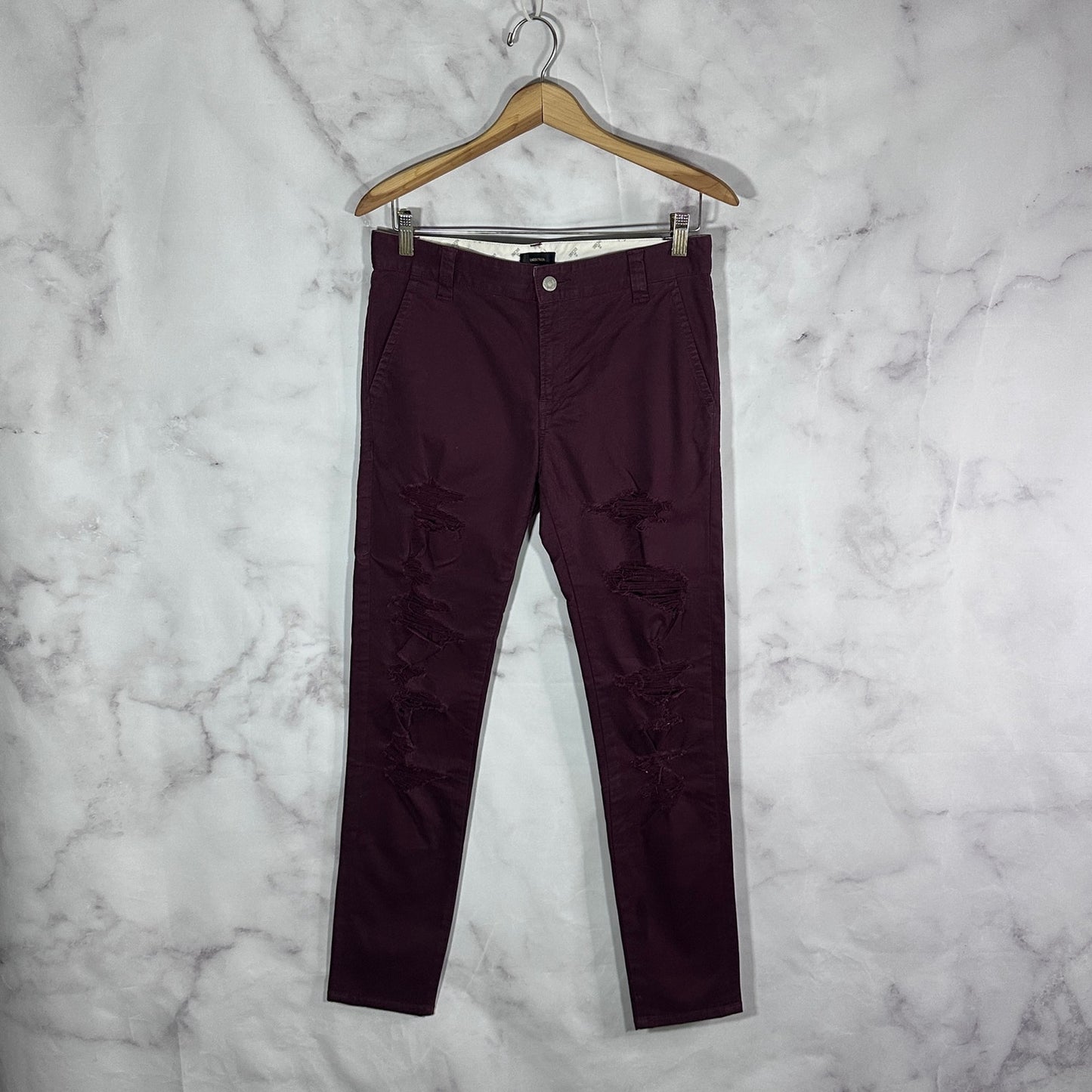 Undercover A/W15 Stretch Crash Bordeaux Chino