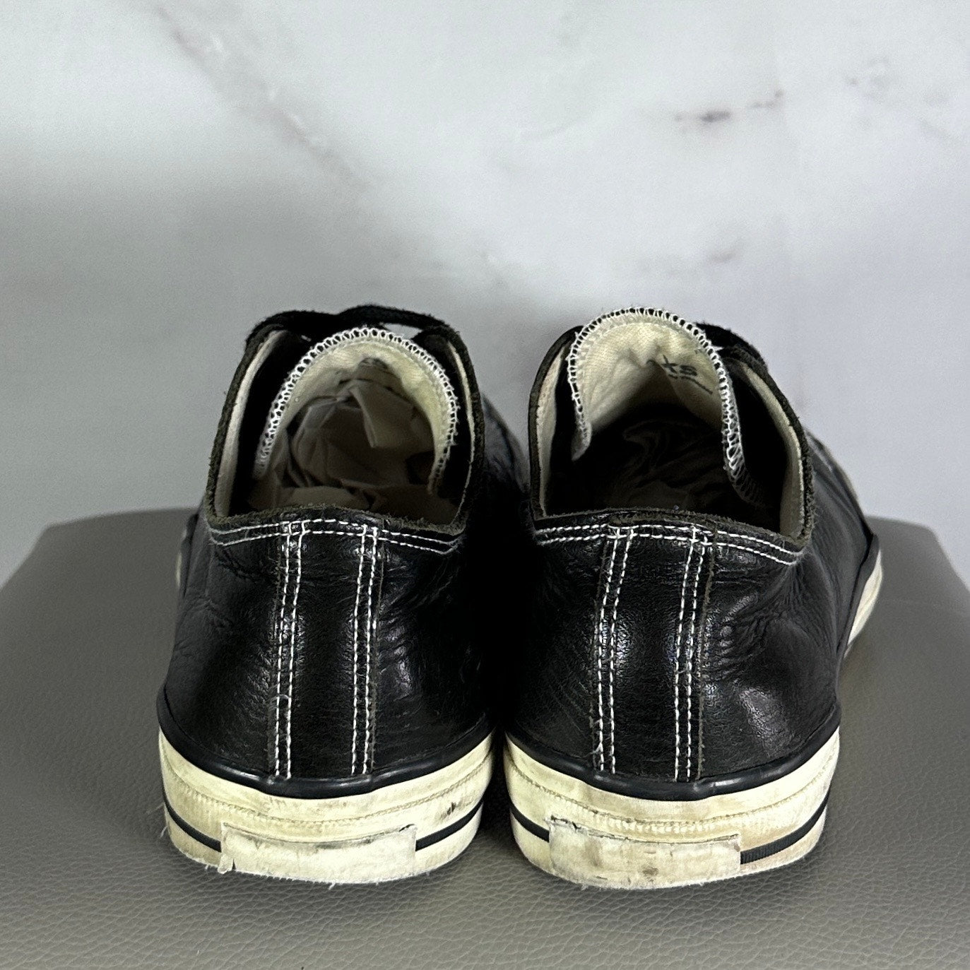 Undercoverism ‘Bruit’ Black Leather Low Sneakers