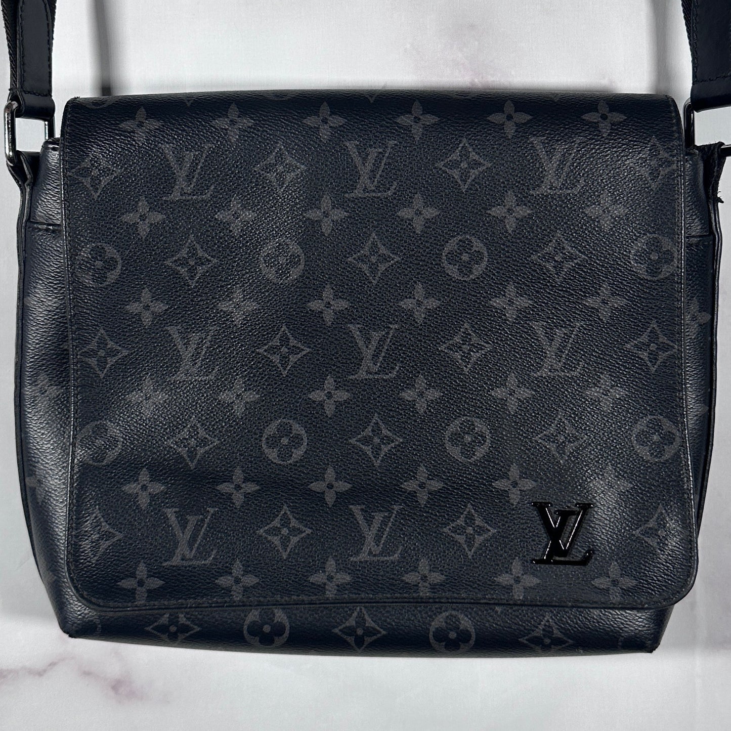 Louis Vuitton Black Monogram Eclipse Messenger Bag