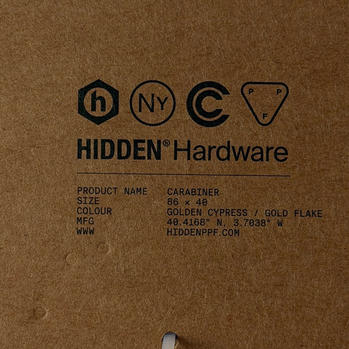 Hidden NY Golden Cypress Locking Carabiner