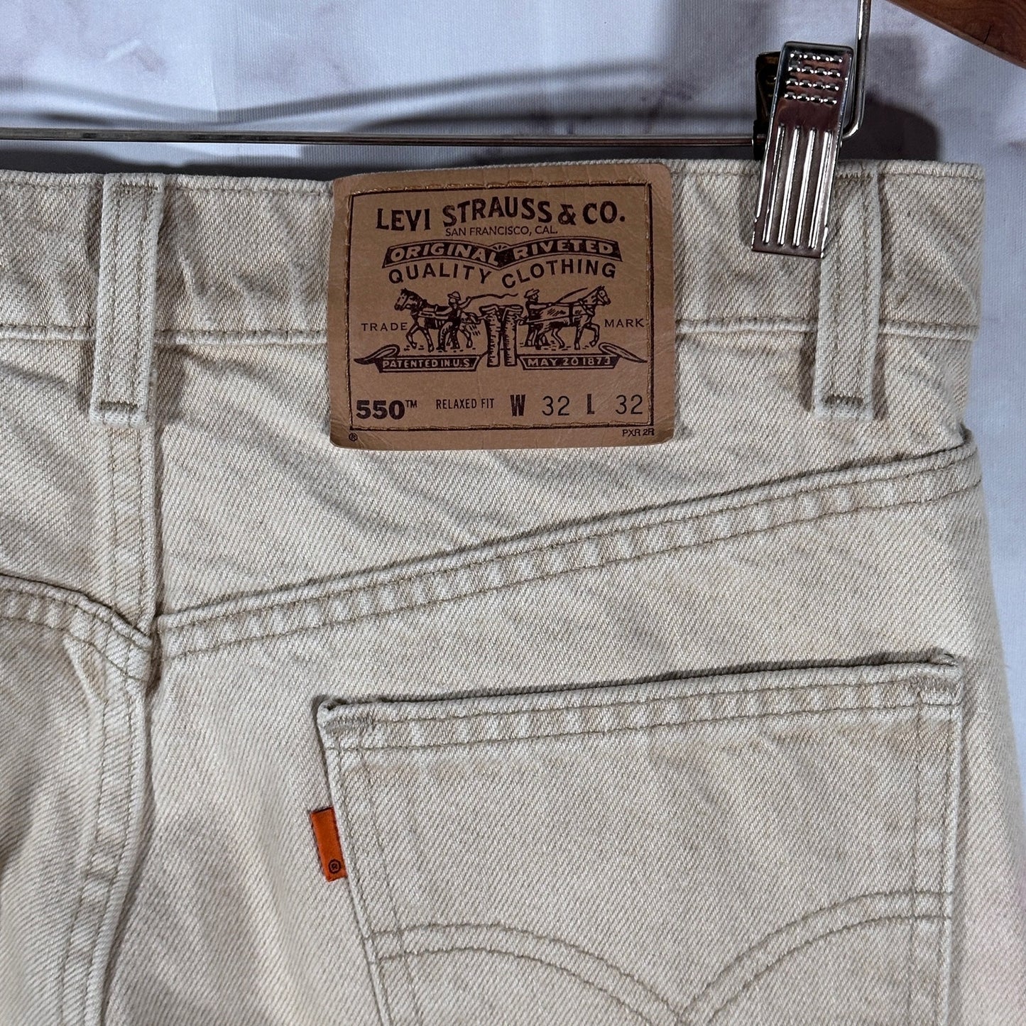 Vintage Levi’s 550 Orange Tab Tan Denim
