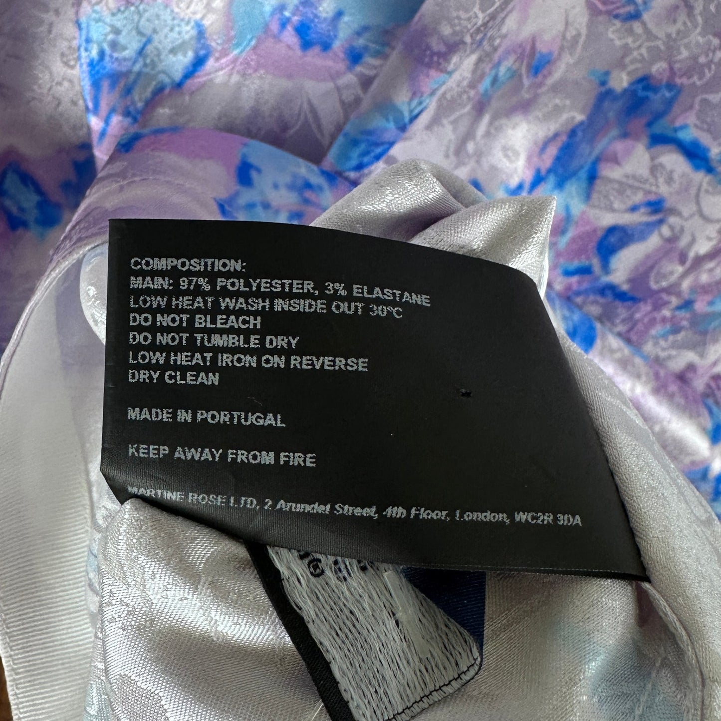 Martine Rose Oversized Lilac Floral Vacation Shirt