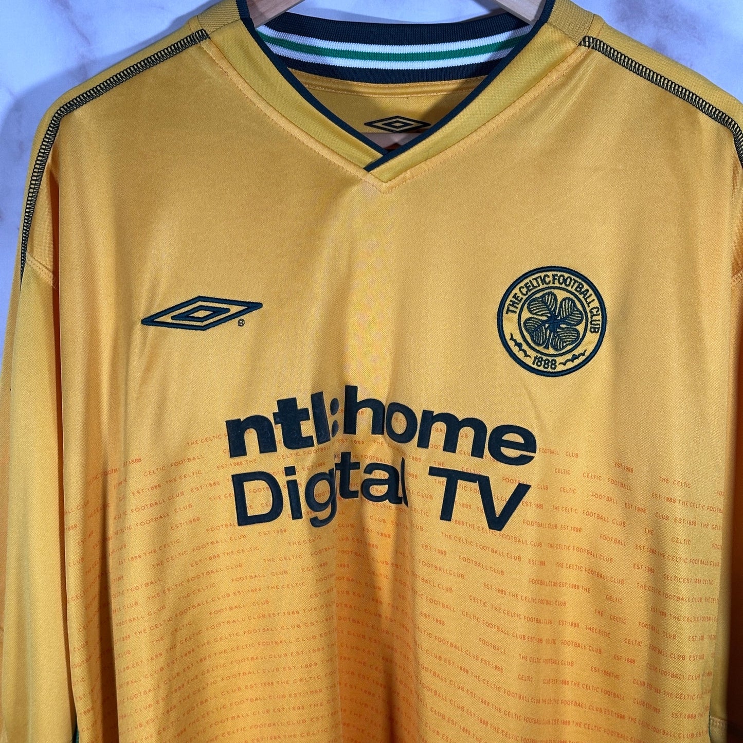 Umbro Yellow Celtic Football Club L/S Jersey