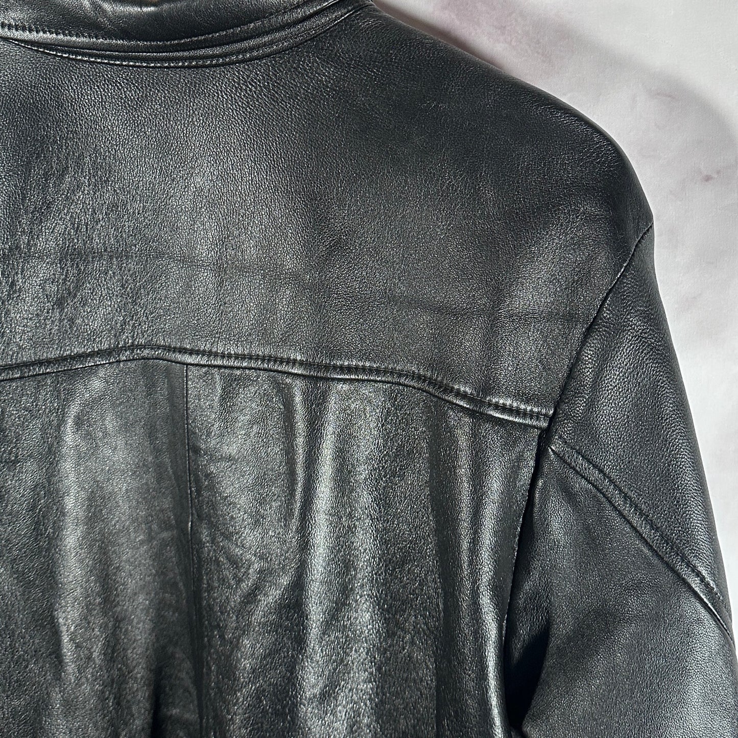 Los Angeles Apparel Black Leather Button Up