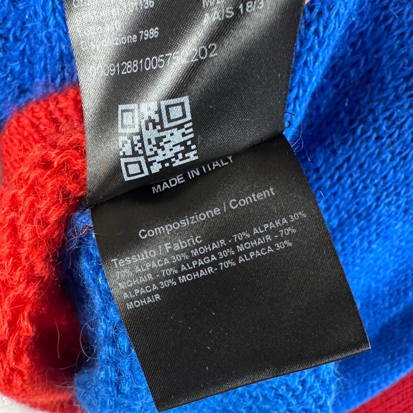 Calvin Klein 205w39nyc F/W18 Red/Blue Alpaca Mohair Sweater