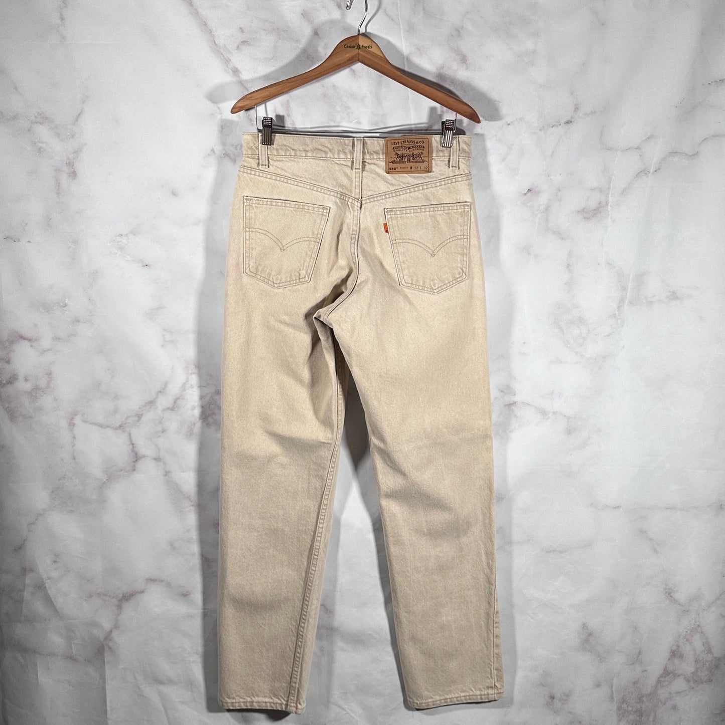 Vintage Levi’s 550 Orange Tab Tan Denim