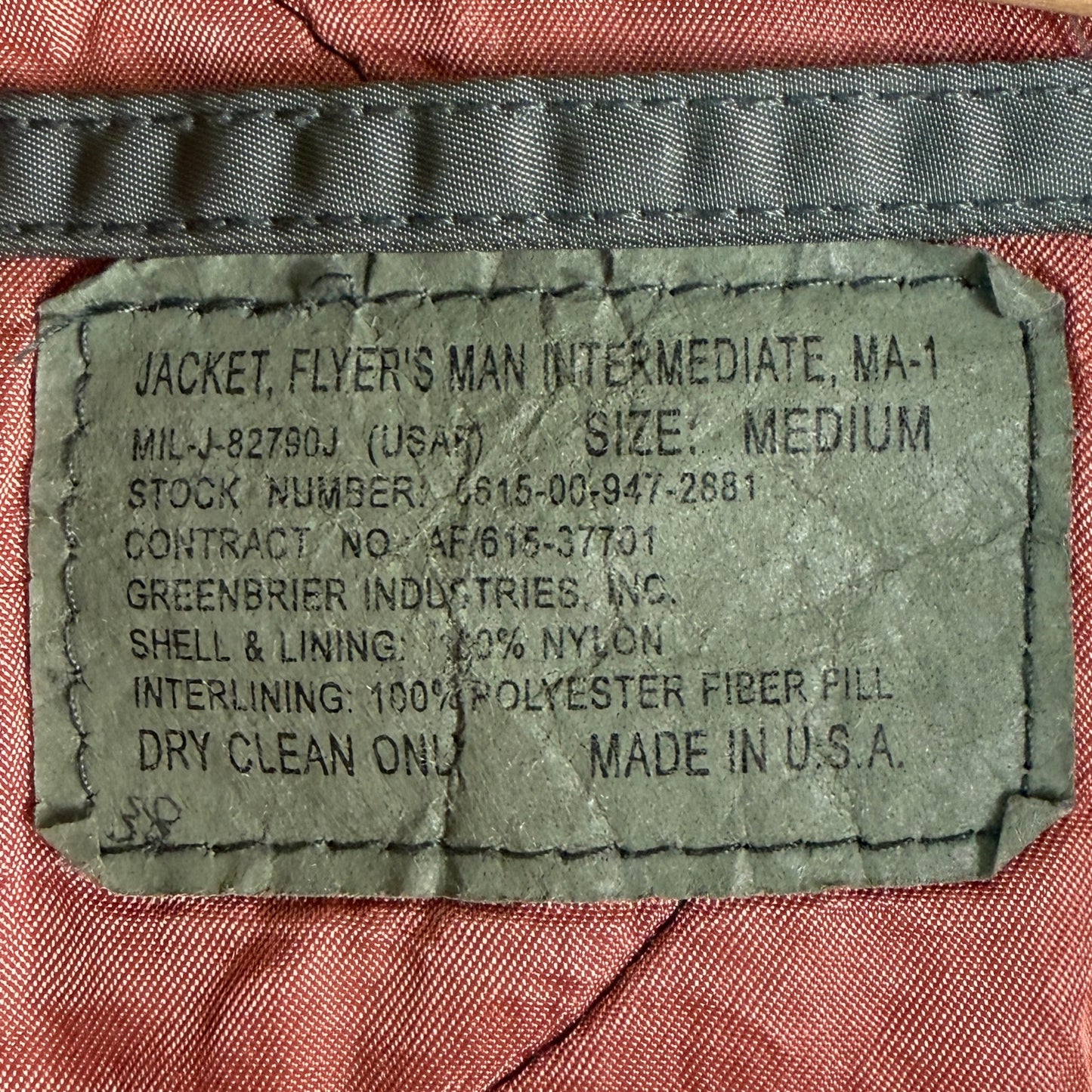 Vintage 90s MA-1 Japanese Imaishoji Bomber Jacket