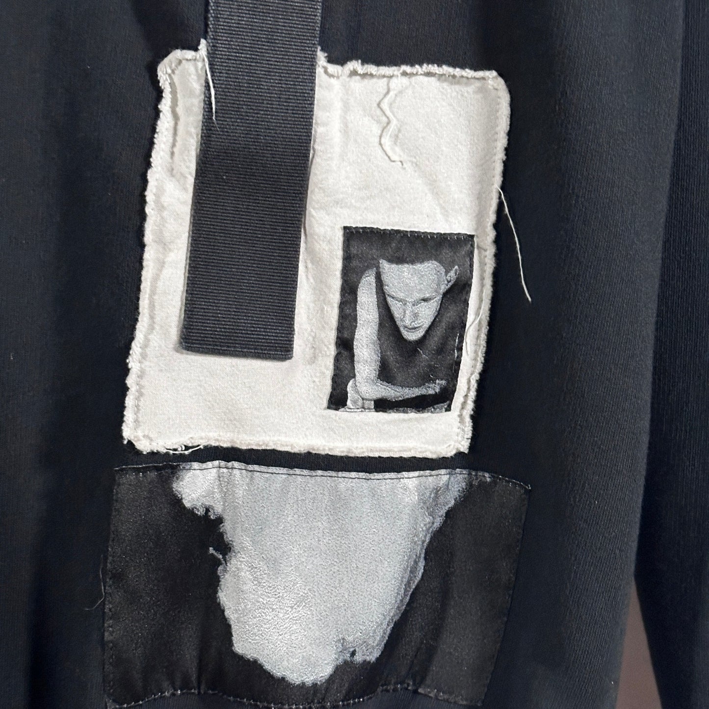 Rick Owens DRKSHDW F/W16 Black Patch Crewneck