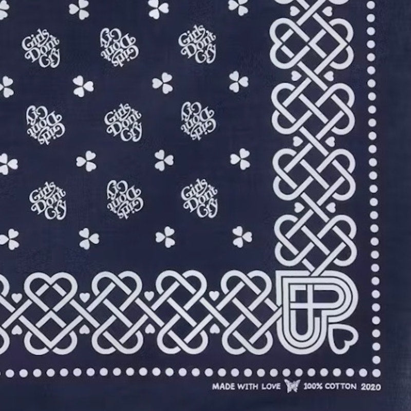 Girls Don’t Cry Bandana Indigo Navy White Japanese Cotton SS21