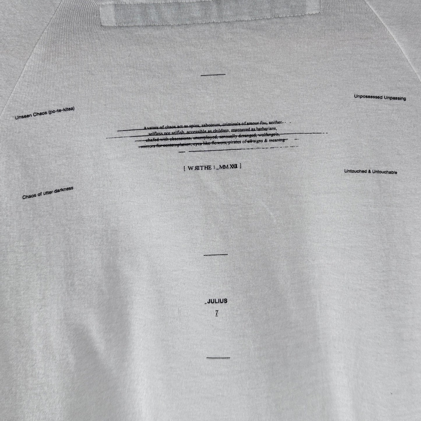 Julius Pre-S/S22 White Asymmetrical Cotton Jersey Longsleeve