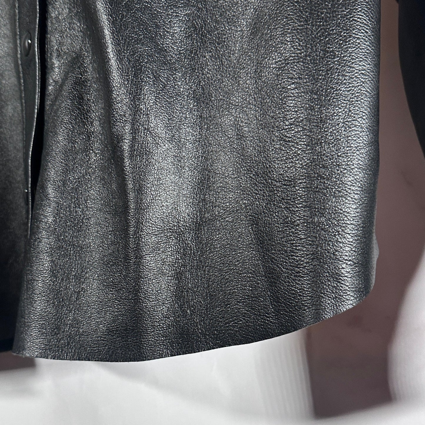 Los Angeles Apparel Black Leather Button Up