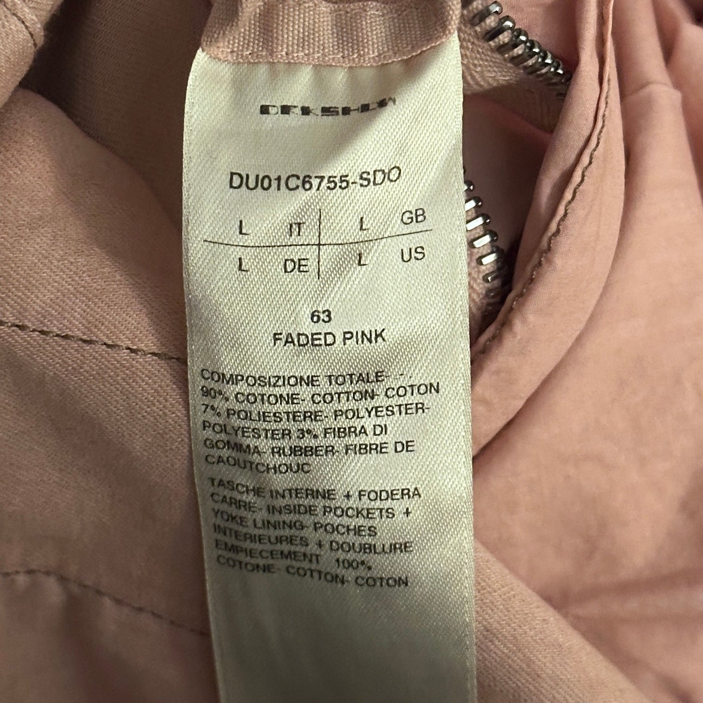 Rick Owens DRKSHDW S/S23 Edfu Faded Pink Outershirt