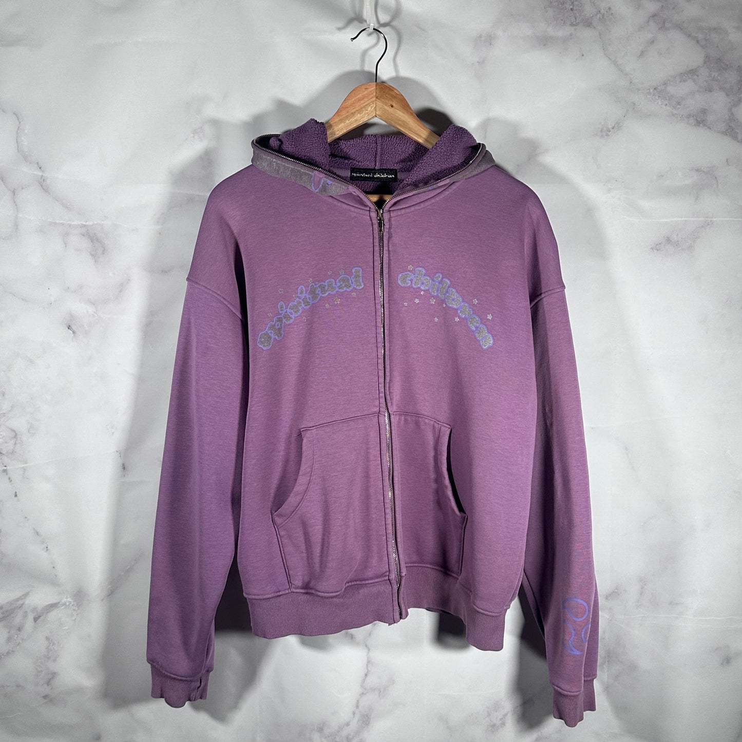 Siberia Hills ‘Spiritual Children’ Purple Full Zip No Face Hoodie