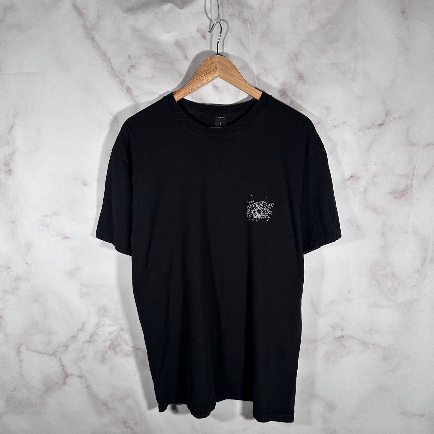 10 Deep Black Shatter Logo Tee