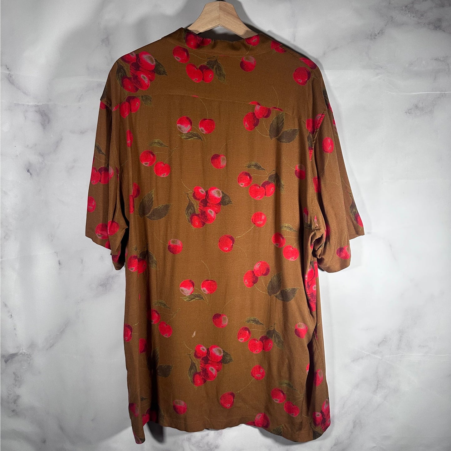 Supreme S/S19 Brown Cherry Camp Collar Rayon Shirt