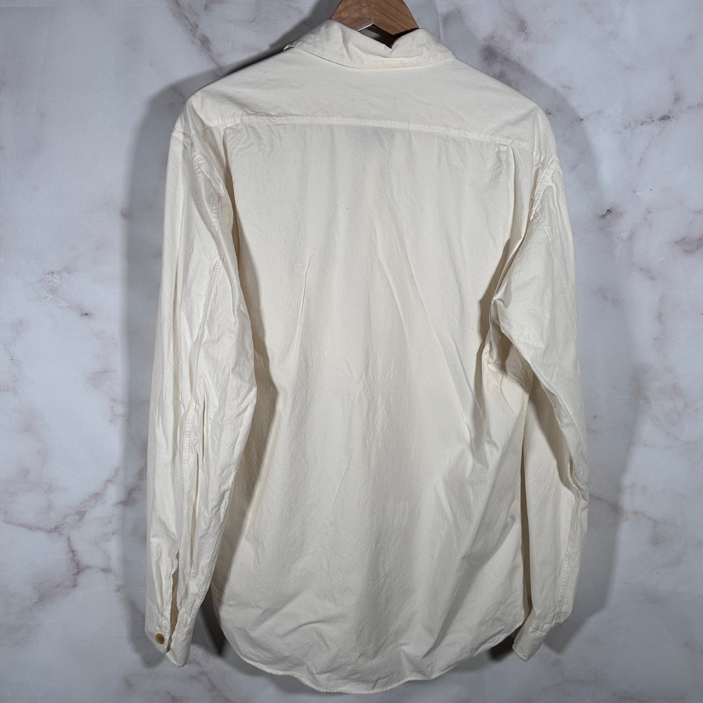 Issey Miyake Men Cream Button-Up Shirt