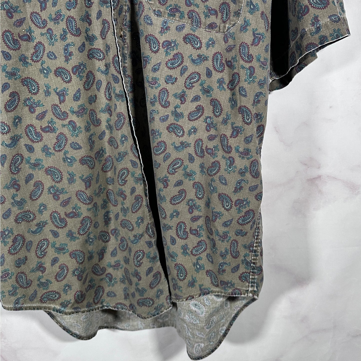 Vintage Green Paisley S/S Shirt
