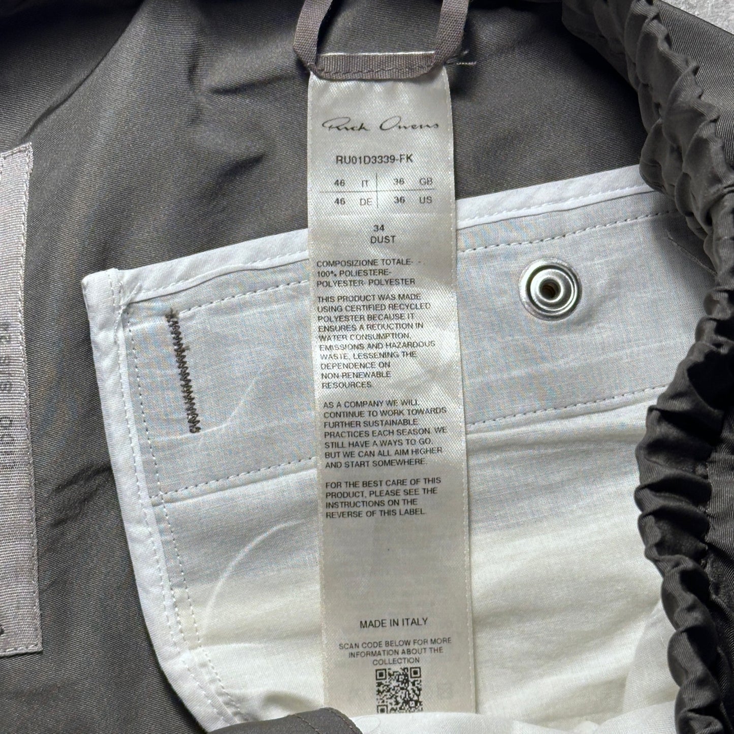 Rick Owens Jumbo Dust Bela Cargo