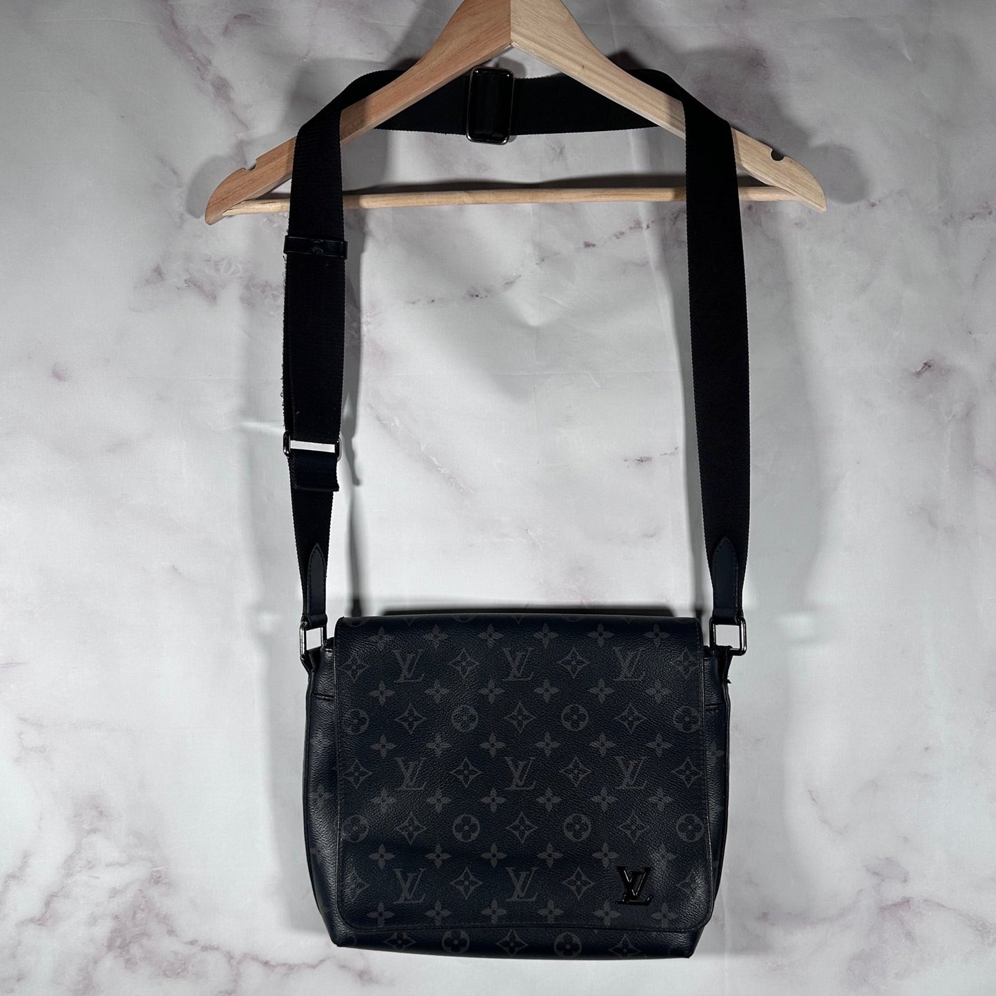 Louis Vuitton Black Monogram Eclipse Messenger Bag