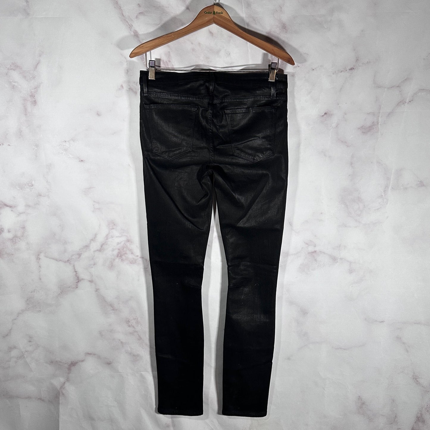 Helmut Lang Black Waxed Slim Denim