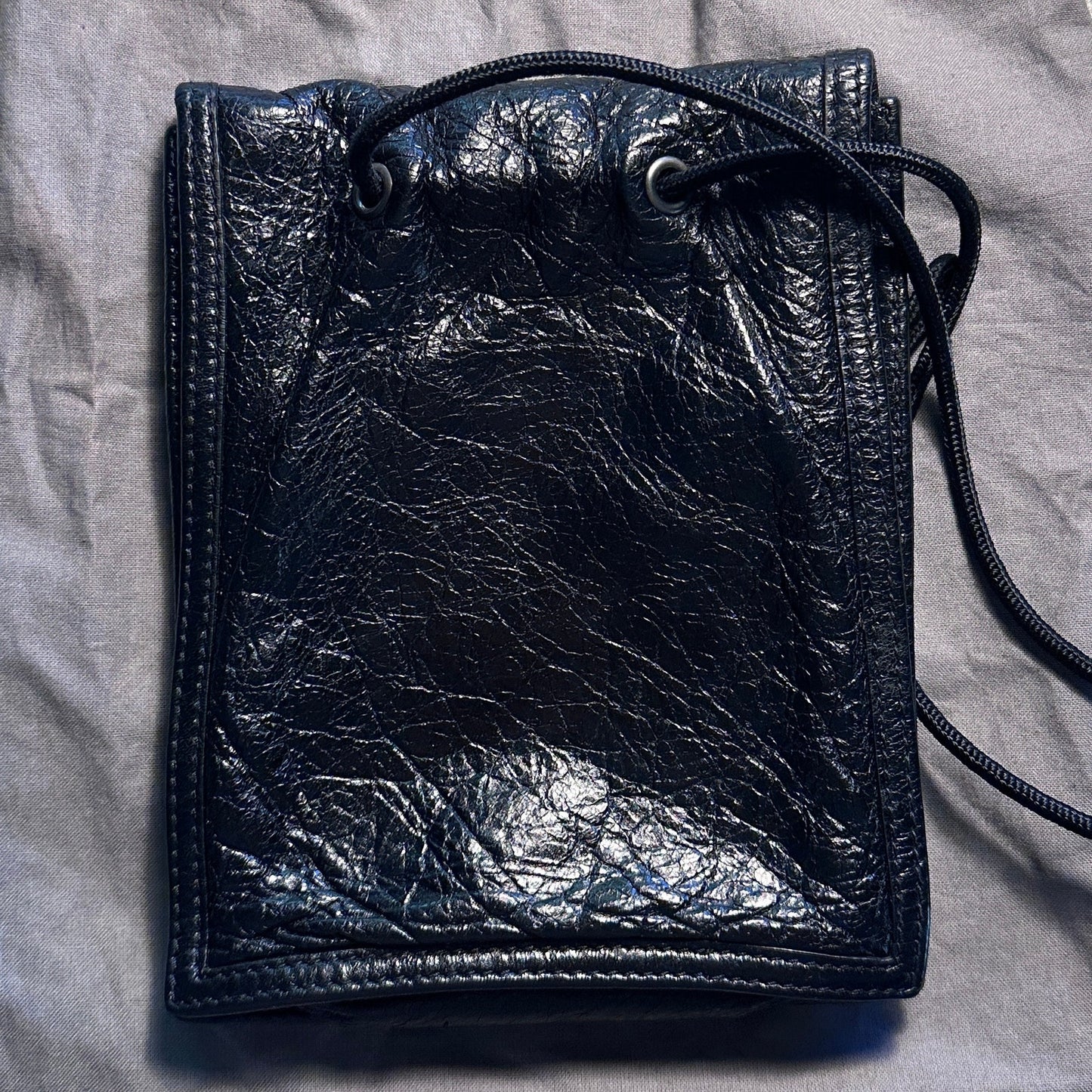 Balenciaga Black Leather Explorer Bag