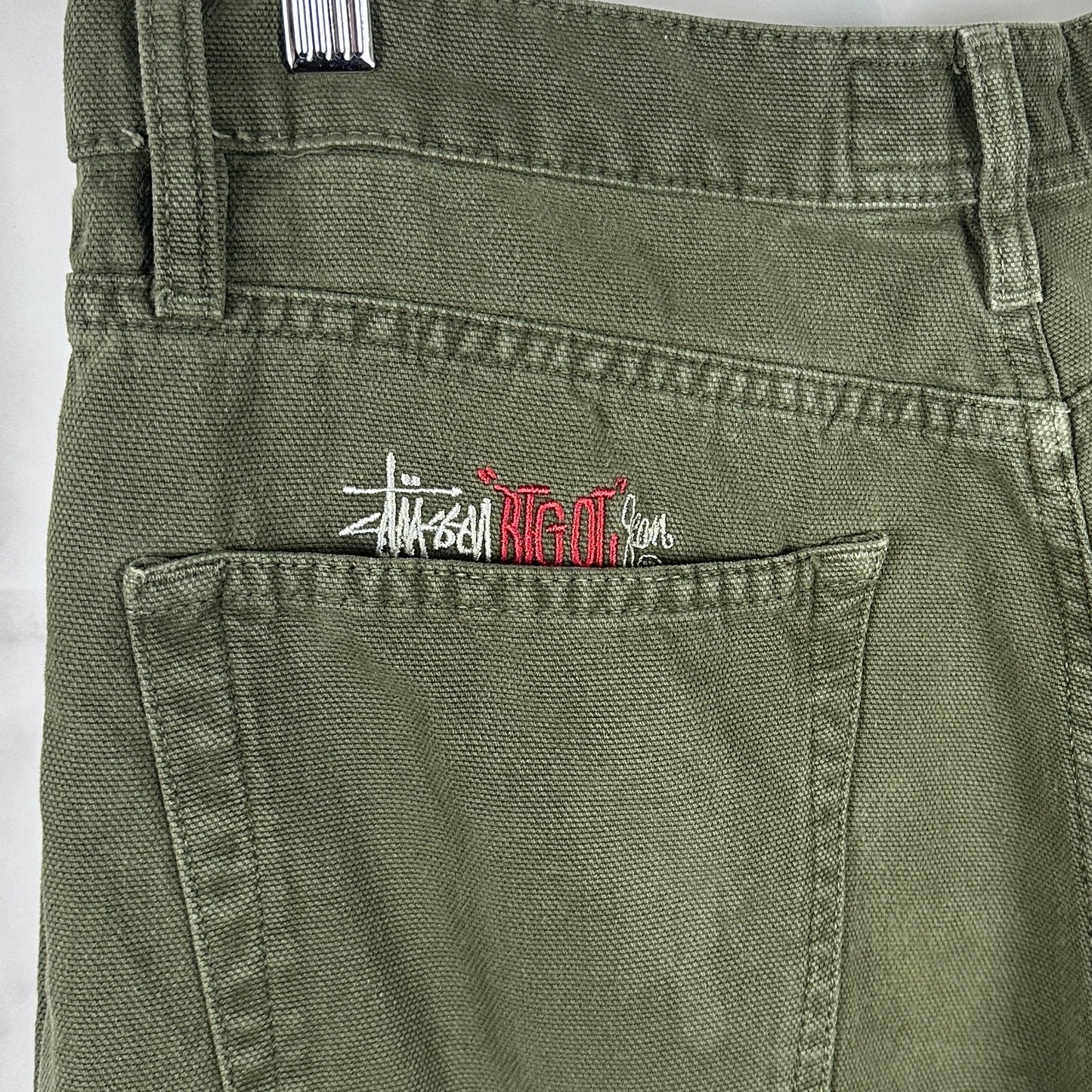 Stussy Big Ol Jean Olive Green Denim