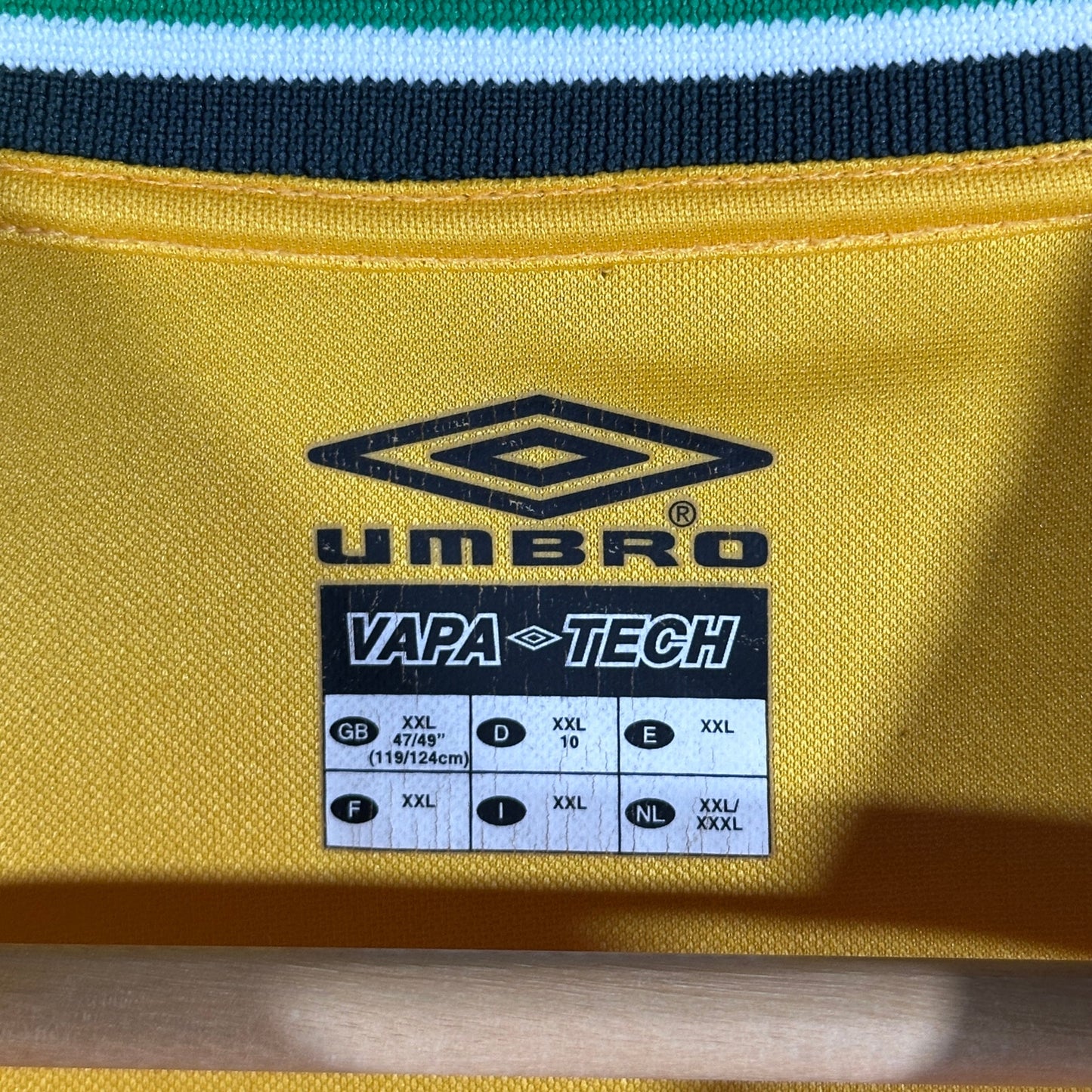 Umbro Yellow Celtic Football Club L/S Jersey
