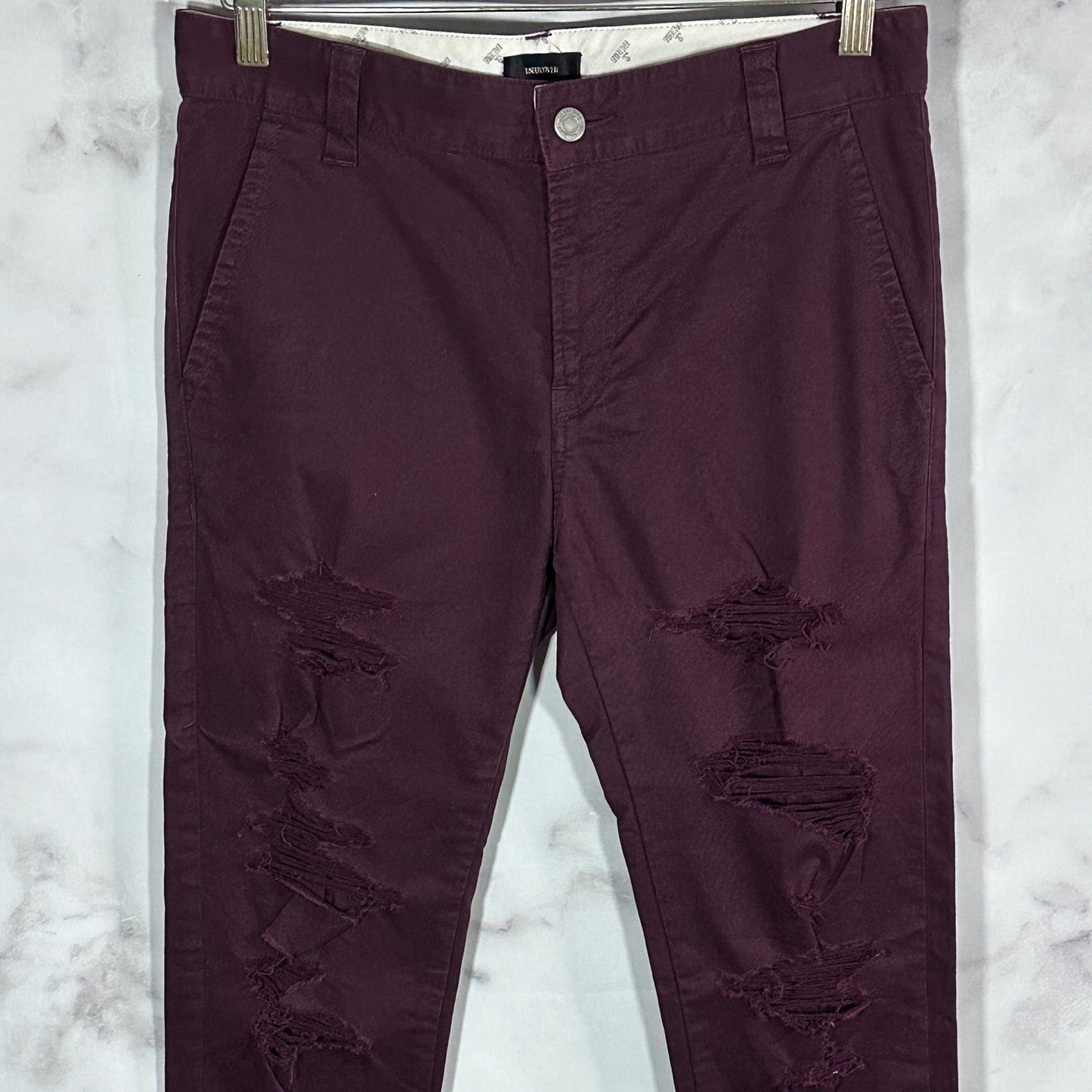Undercover A/W15 Stretch Crash Bordeaux Chino