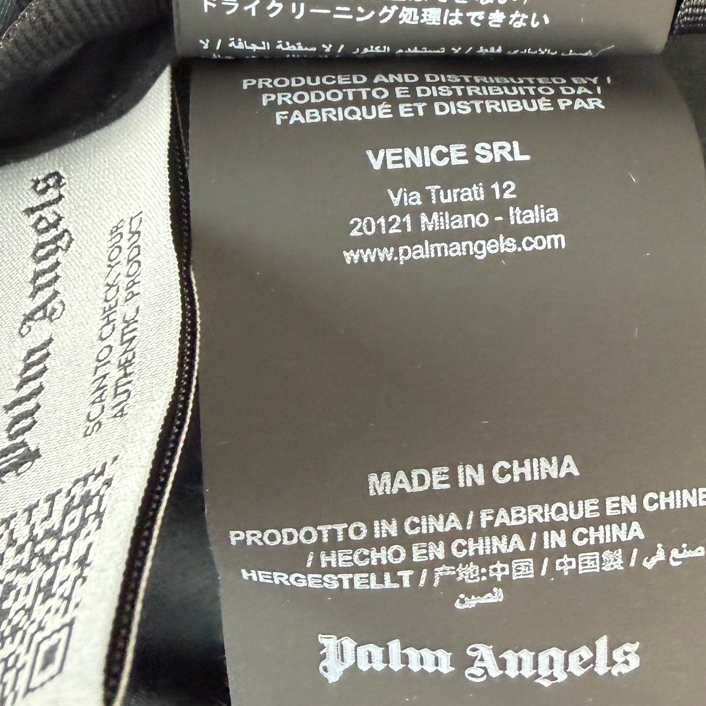 Palm Angels Grey Distressed Logo Hat