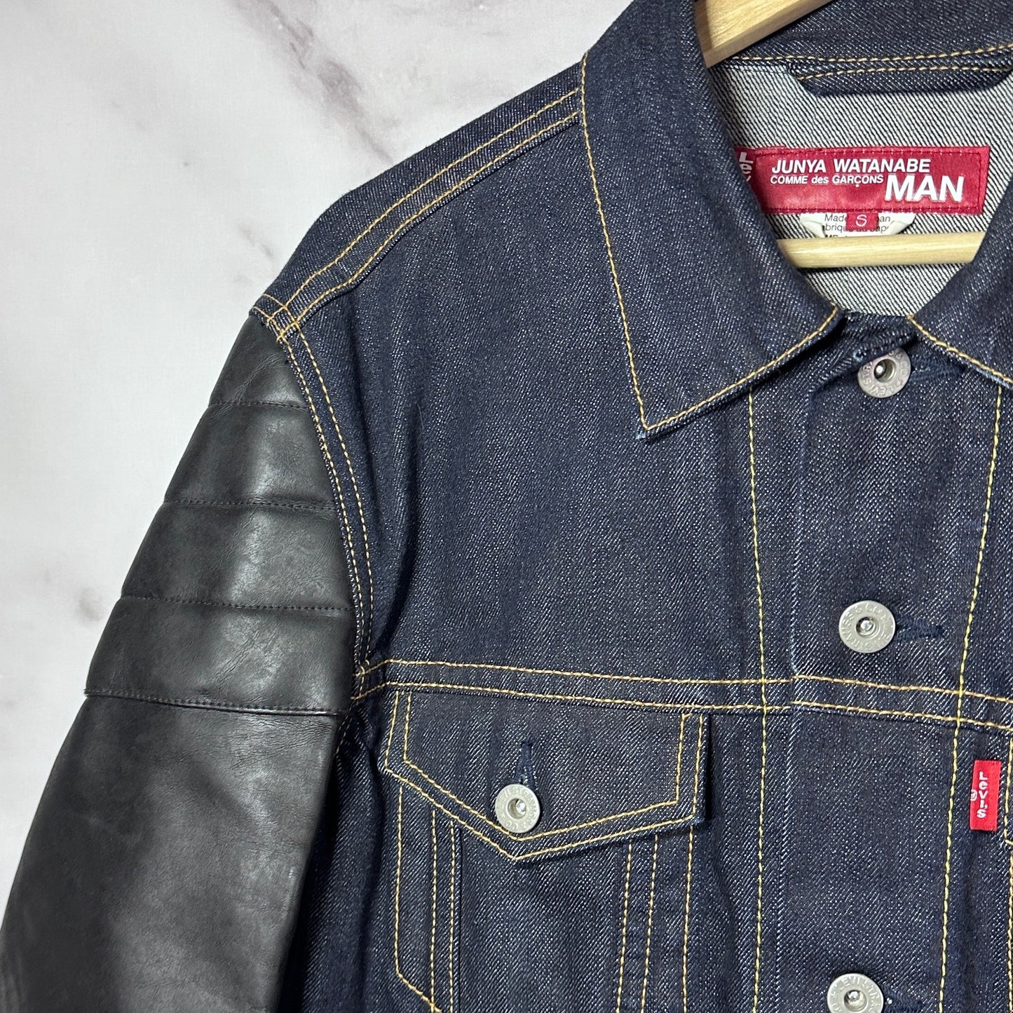 Comme des Garçons Junya Watanabe x Levi’s Leather Sleeve Denim Jacket