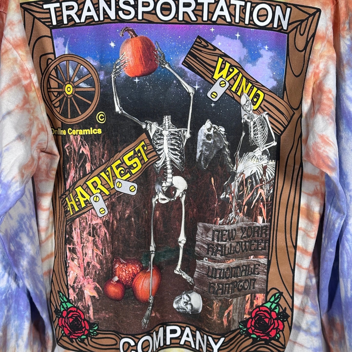 Online Ceramics Haunted Wagon Tie Dye Longsleeve