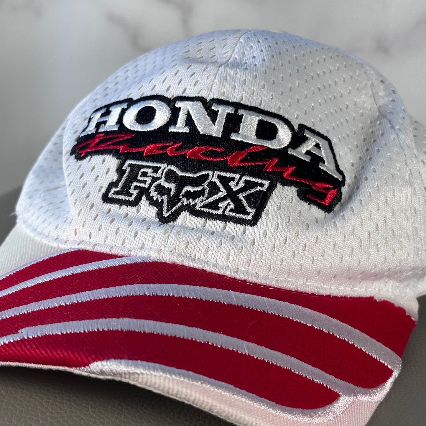 Honda Racing x Fox Official Team Issue Racewear White/Red Mesh Hat