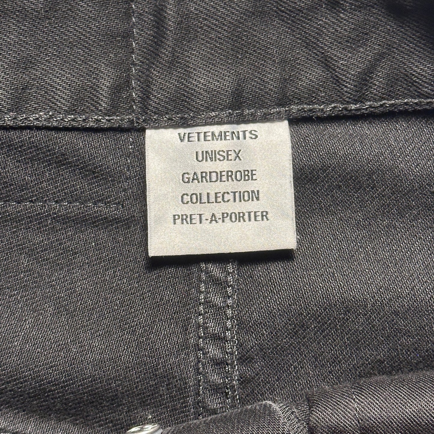 Vetements Black Destroyed Denim