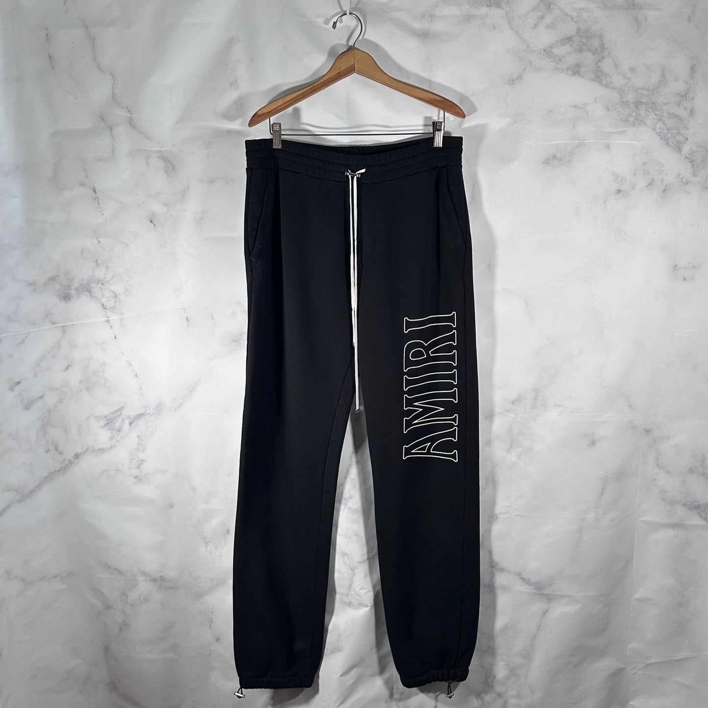 Amiri Black Zoltar Logo Heavyweight Sweatpants
