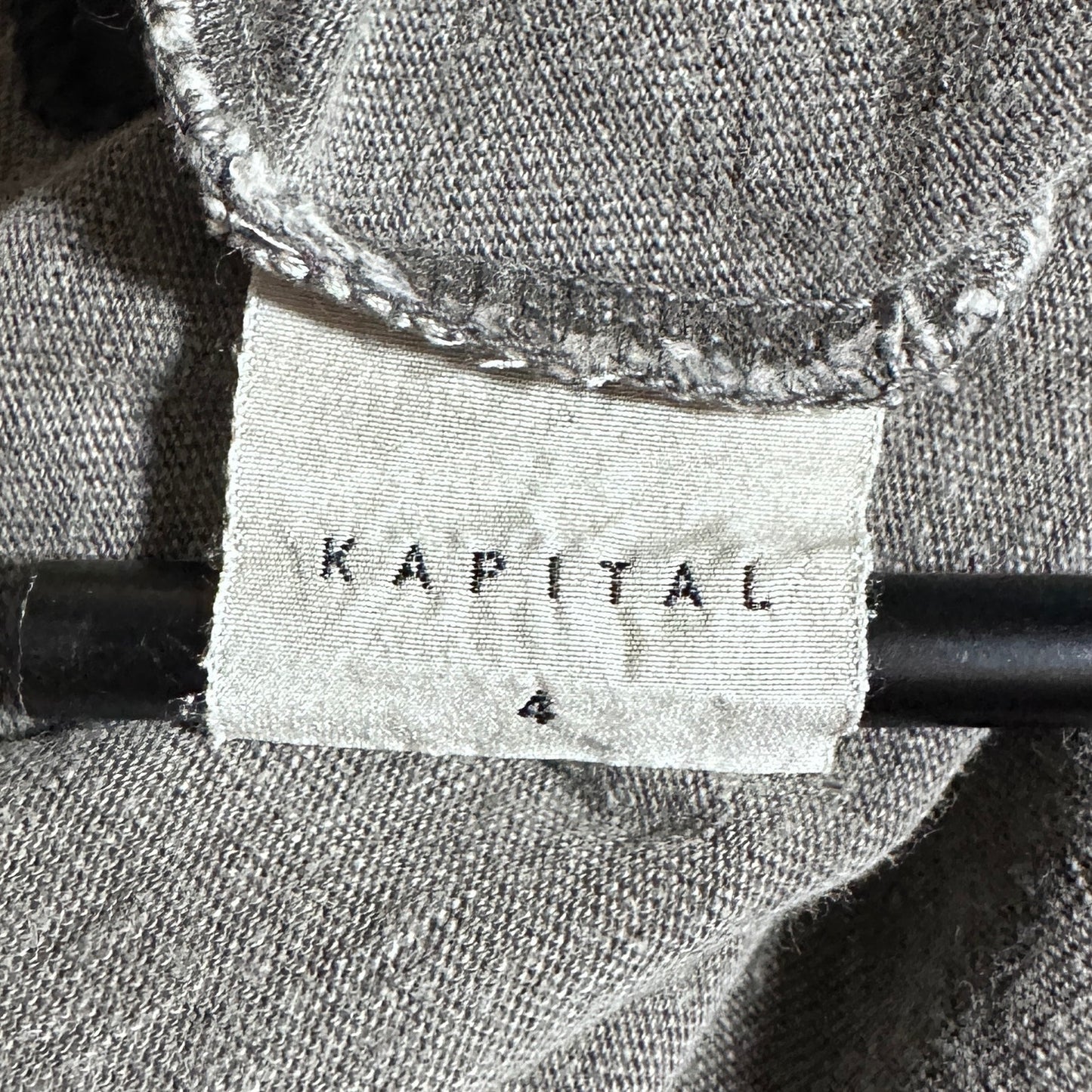 Kapital Sashiko & Boro Distressed Grey Tee