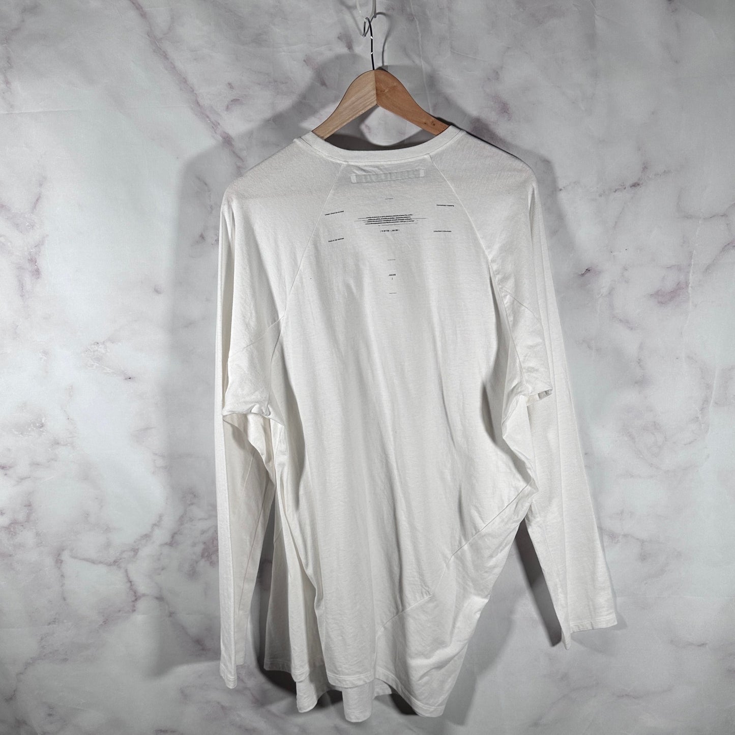Julius Pre-S/S22 White Asymmetrical Cotton Jersey Longsleeve