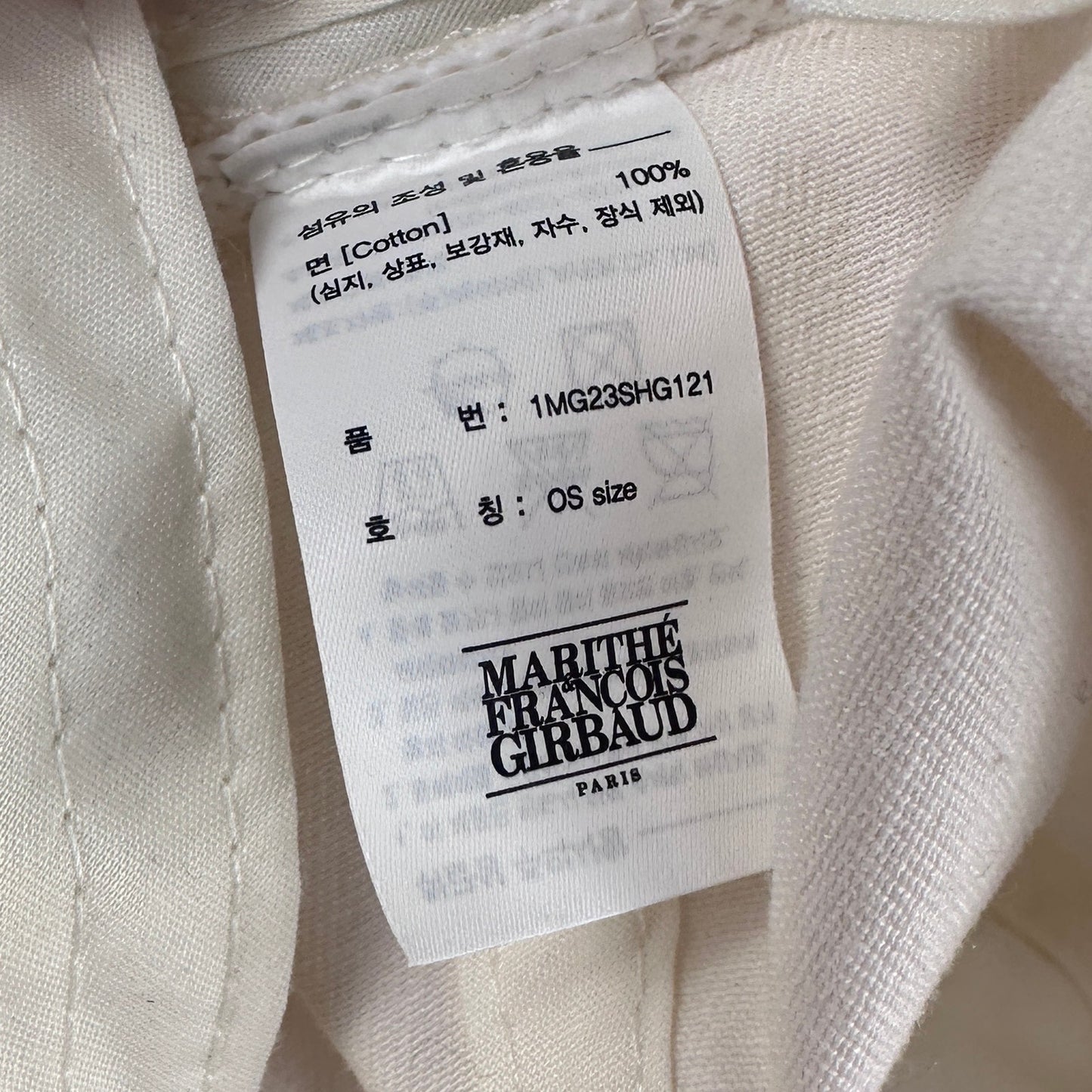 Marithe Francois Girbaud White Embroidered Dad Hat