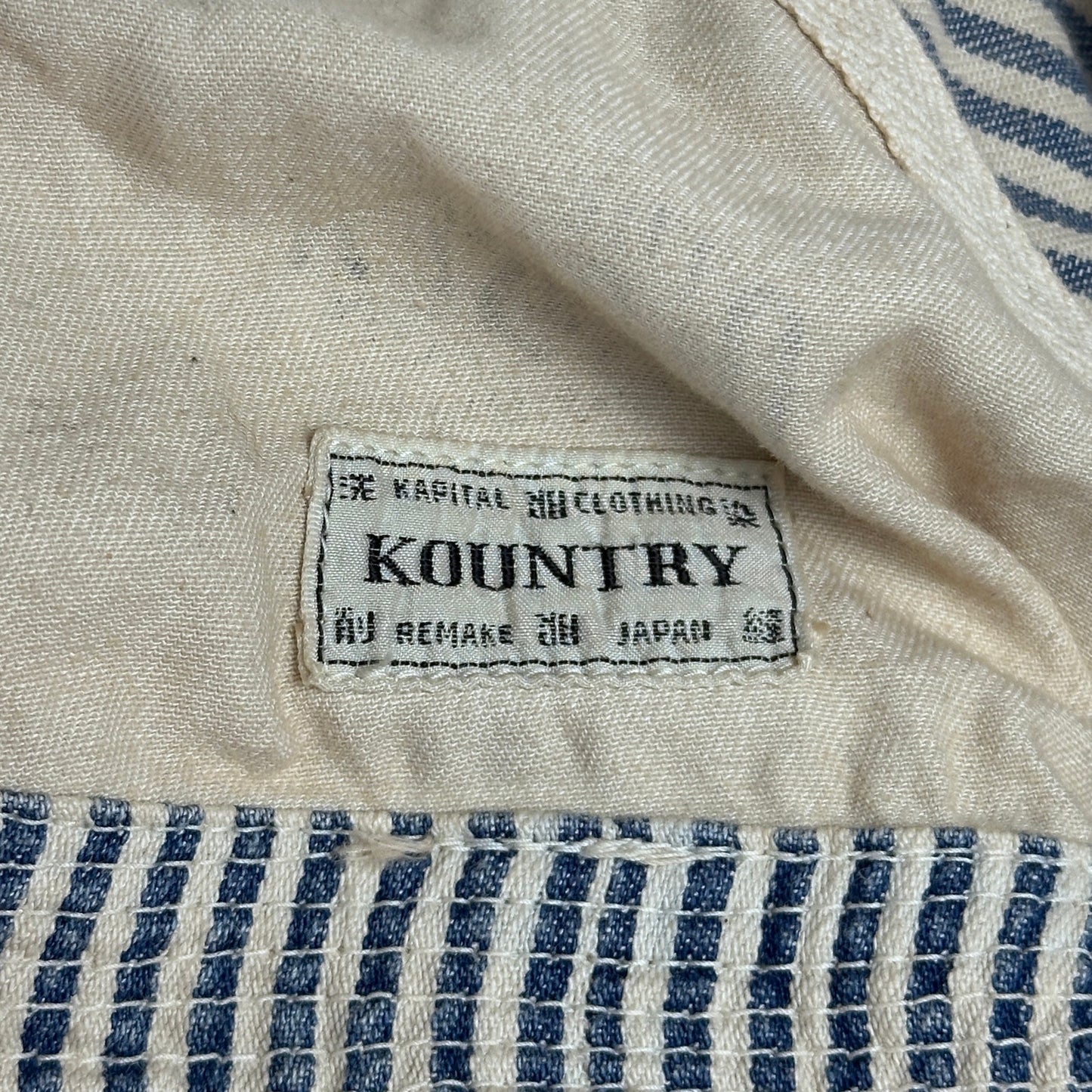 Kapital Old Man & The Sea Striped Boro Bucket Hat