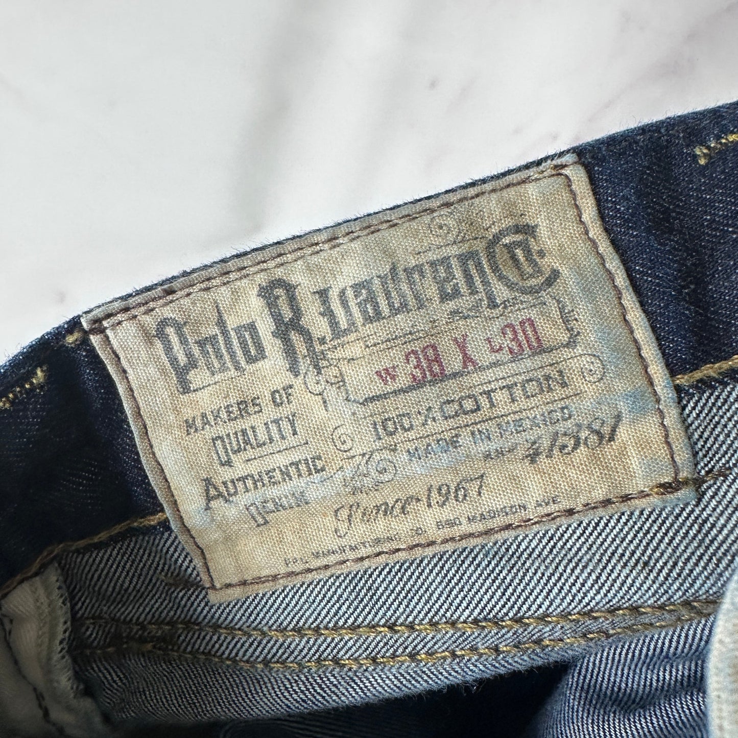 Polo Ralph Lauren PRL 867 Raw Selvedge Denim