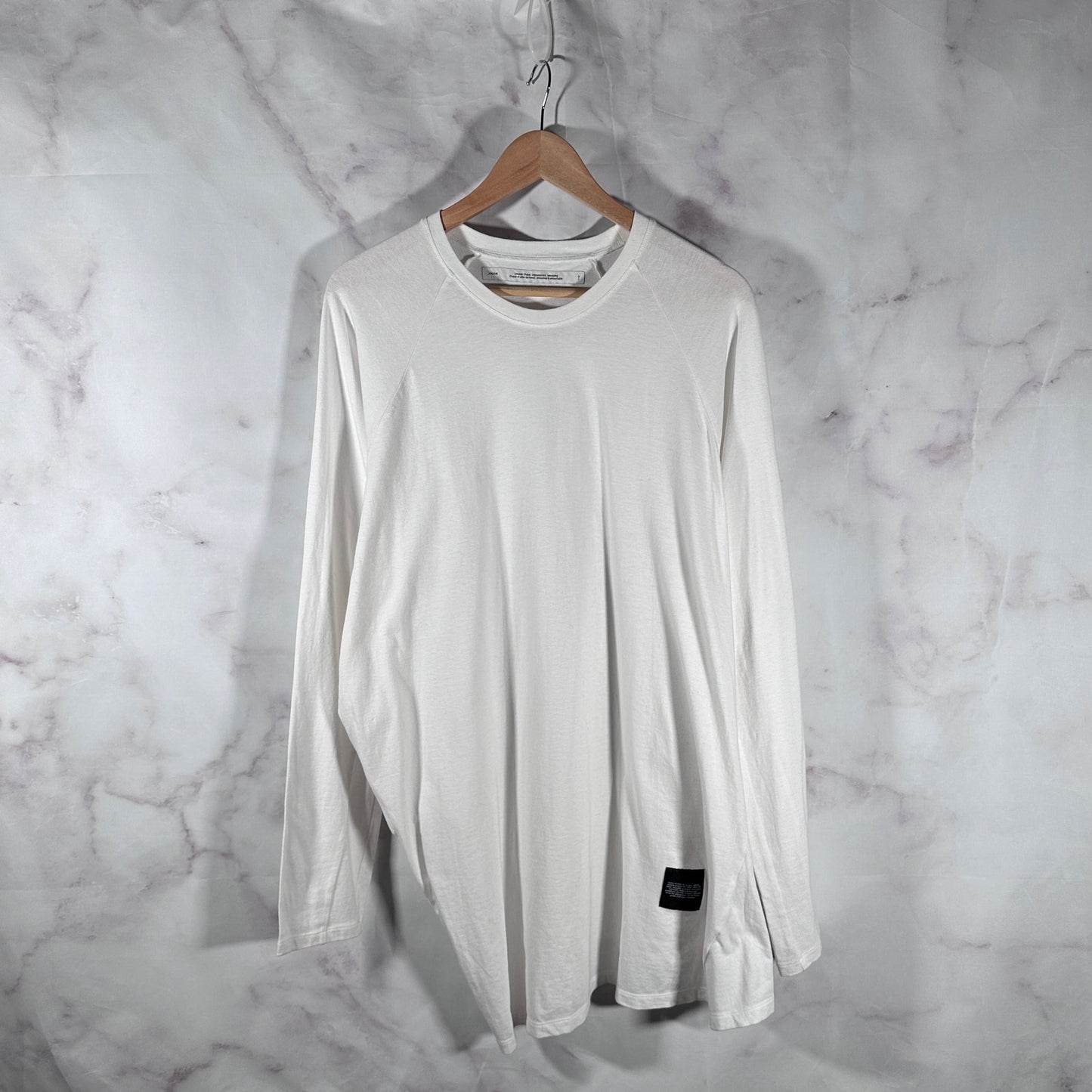 Julius Pre-S/S22 White Asymmetrical Cotton Jersey Longsleeve