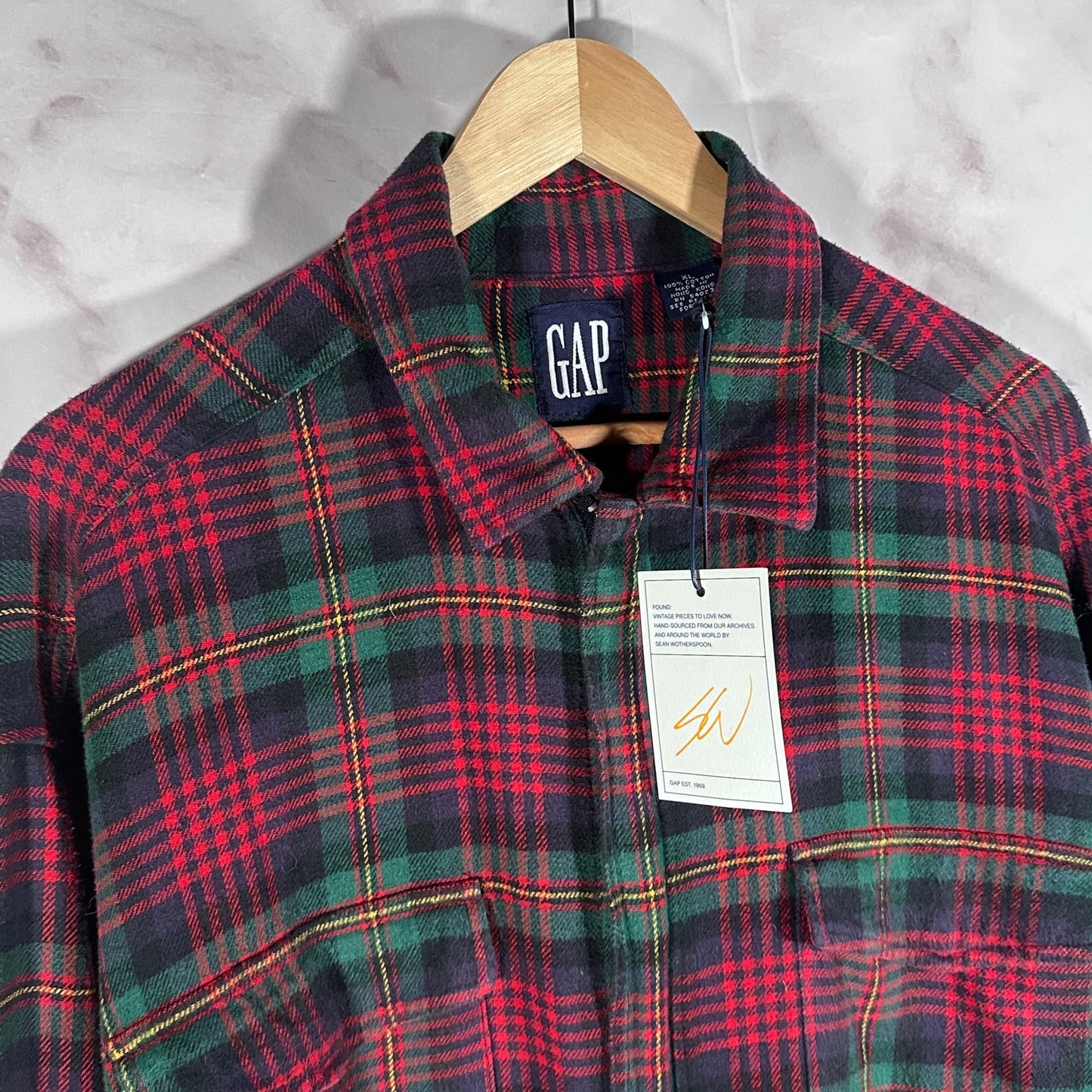 Sean Wotherspoon x Gap Vintage Red Zip Flannel